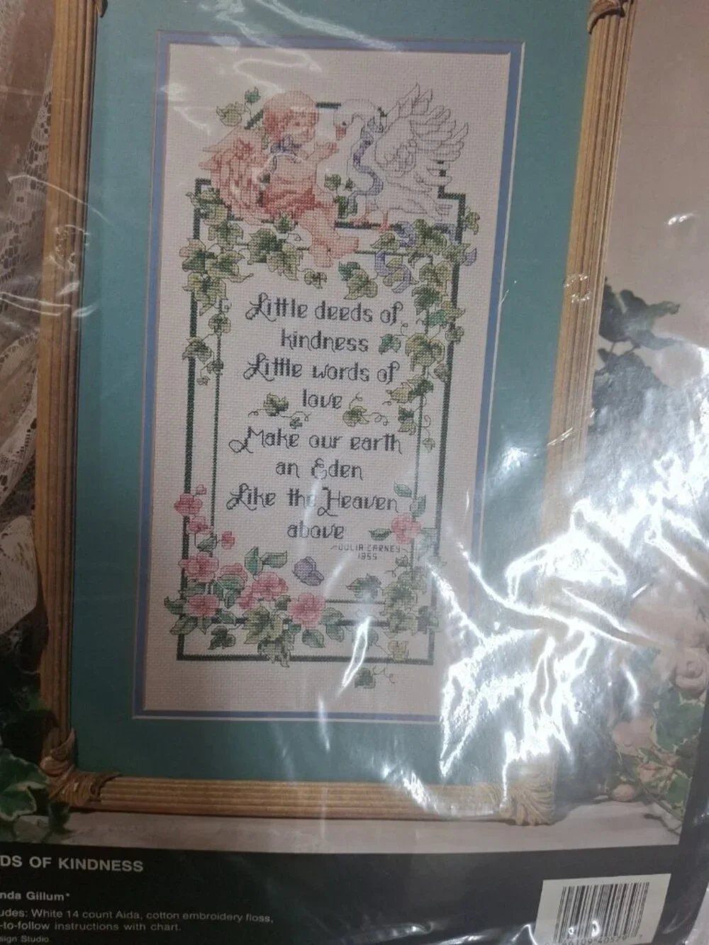 Bucilla Little Deeds of Kindness Counted Cross Stitch Kit-Cherub & Goose Kit